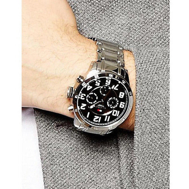 Buy Tommy Hilfiger Quartz Stainless Steel Black Dial 46mm Watch for Men - 1791054 in Pakistan