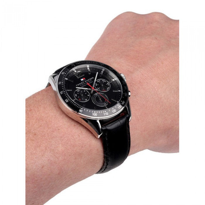 Buy Tommy Hilfiger Quartz Leather Strap Black Dial 46mm Watch for Men - 1791117 in Pakistan