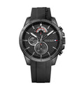 Buy Tommy Hilfiger Mens Quartz Black Silicone Strap Black Dial 46mm Watch - 1791352 in Pakistan