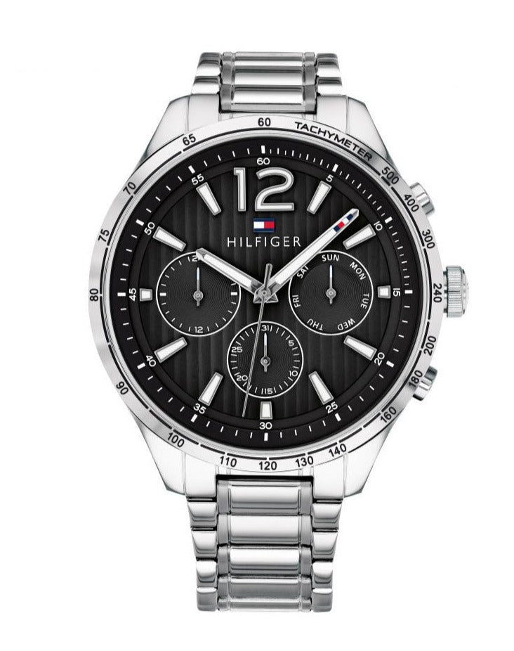 Buy Tommy Hilfiger Mens Quartz Stainless Steel Black Dial 44mm Watch - 1791469 in Pakistan