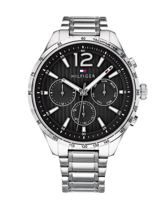 Buy Tommy Hilfiger Mens Quartz Stainless Steel Black Dial 44mm Watch - 1791469 in Pakistan