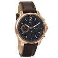 Buy Tommy Hilfiger Quartz Brown Leather Strap Blue Dial 46mm Watch for Men - 1791532 in Pakistan