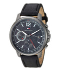 Buy Tommy Hilfiger Quartz Black Leather Strap Grey Dial 46mm Watch for Men - 1791533 in Pakistan