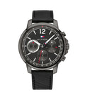 Buy Tommy Hilfiger Quartz Black Leather Strap Grey Dial 46mm Watch for Men - 1791533 in Pakistan