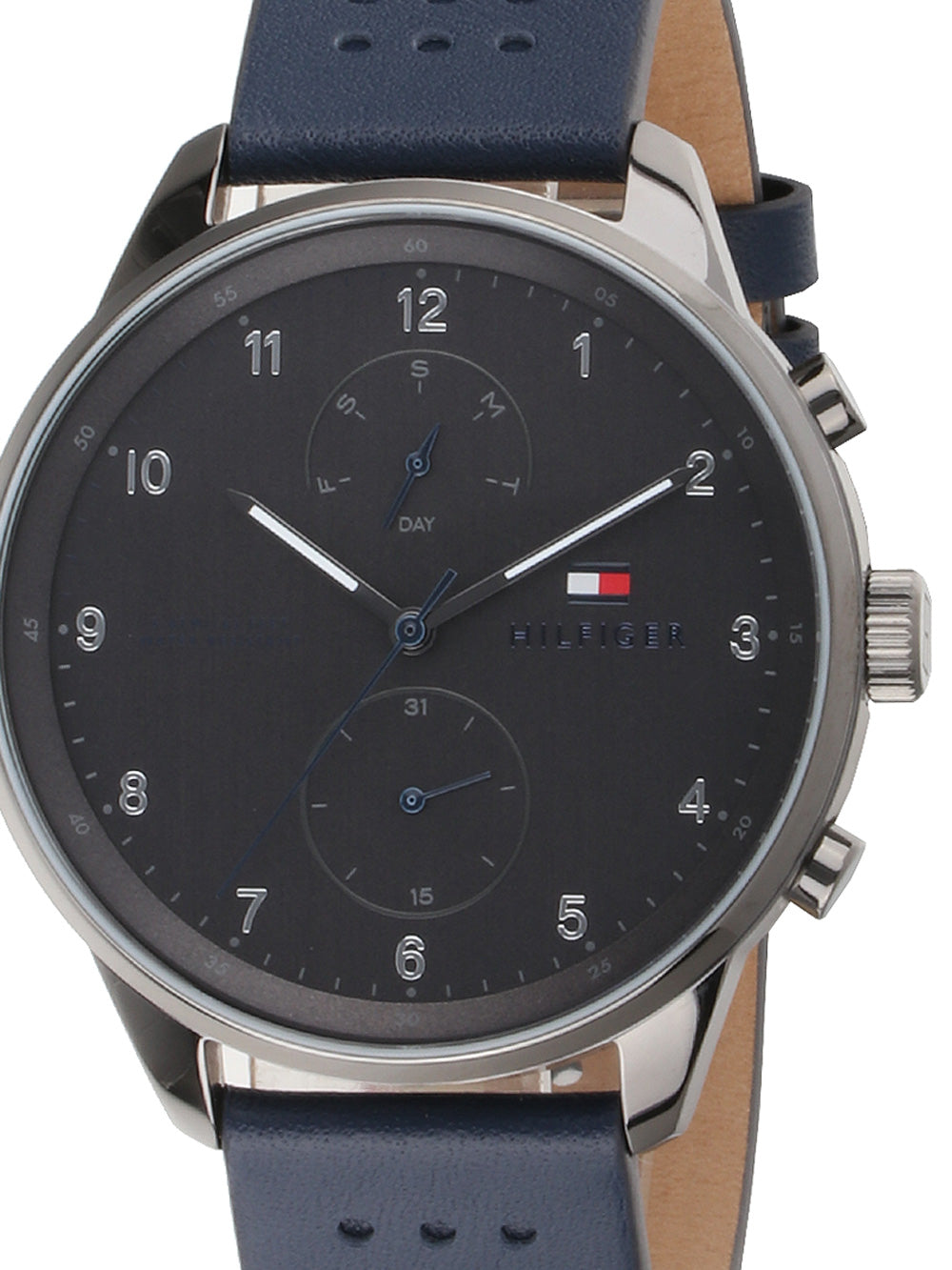 Buy Tommy Hilfiger Quartz Leather Strap Grey Dial 44mm Watch for Men - 1791578 in Pakistan