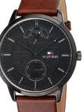 Buy Tommy Hilfiger Mens Quartz Leather Strap Black Dial 44mm Watch - 1791604 in Pakistan