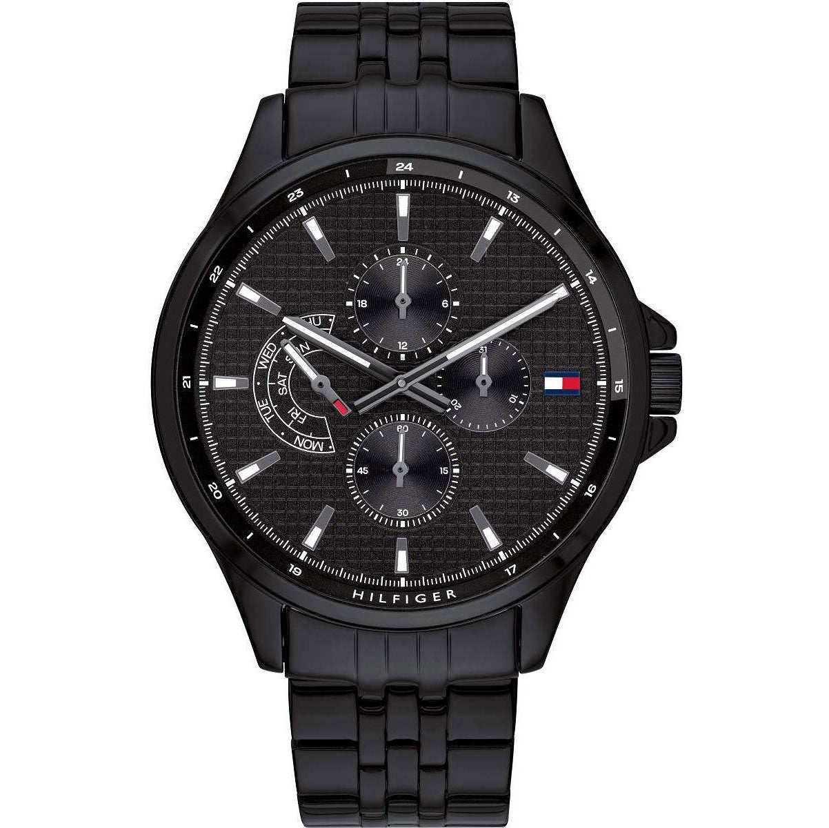 Buy Tommy Hilfiger Chronograph Quartz Stainless Steel Black Dial 44mm Watch for Men - 1791611 in Pakistan