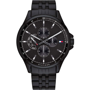 Buy Tommy Hilfiger Chronograph Quartz Stainless Steel Black Dial 44mm Watch for Men - 1791611 in Pakistan