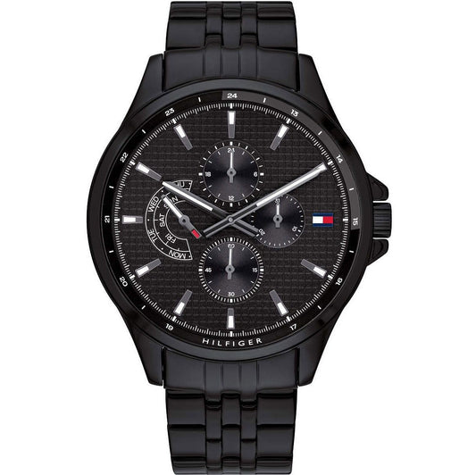 Buy Tommy Hilfiger Chronograph Quartz Stainless Steel Black Dial 44mm Watch for Men - 1791611 in Pakistan
