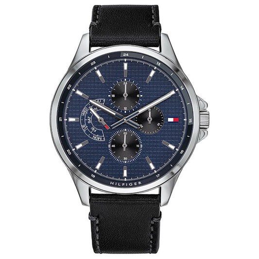 Buy Tommy Hilfiger Quartz Leather Strap Blue Dial 44mm Watch for Men - 1791616 in Pakistan
