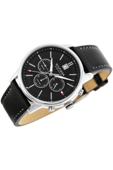 Buy Tommy Hilfiger Quartz Leather Strap Black Dial 44mm Watch for Men - 1791630 in Pakistan