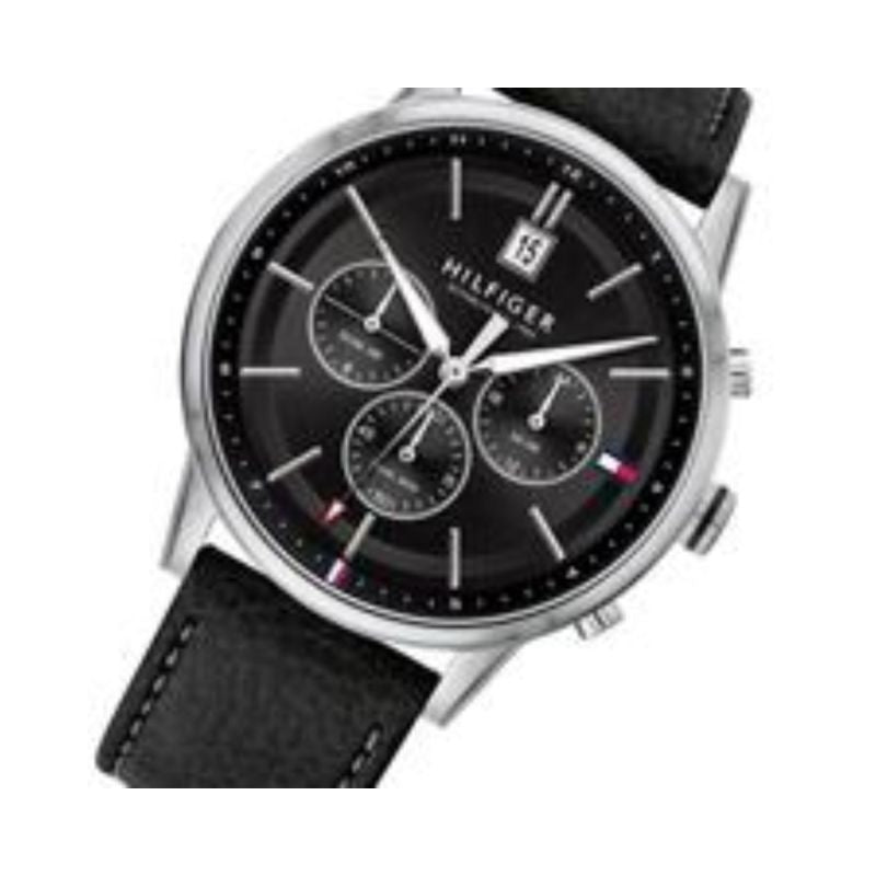 Buy Tommy Hilfiger Quartz Leather Strap Black Dial 44mm Watch for Men - 1791630 in Pakistan