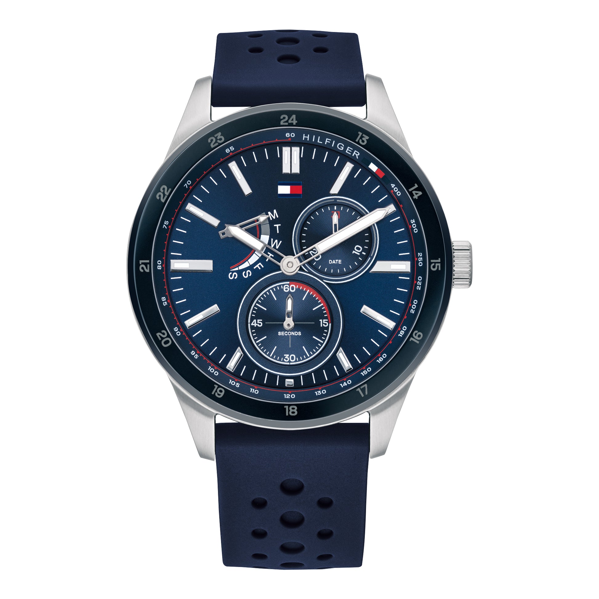 Buy Tommy Hilfiger Quartz Blue Silicone Strap Blue Dial 44mm Watch for Men - 1791635 in Pakistan
