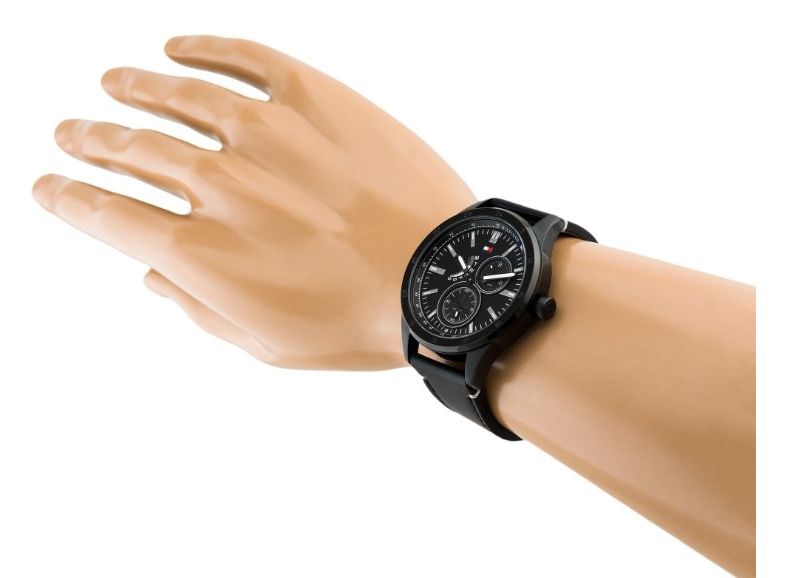 Buy Tommy Hilfiger Quartz Leather Strap Black Dial 44mm Watch for Men - 1791638 in Pakistan