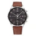 Buy Tommy Hilfiger Mens Quartz Leather Strap Grey Dial 44mm Watch - 1791710 in Pakistan