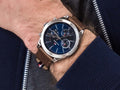 Buy Tommy Hilfiger Mens Quartz Brown Leather Strap Blue Dial 44mm Watch - 1791741 in Pakistan