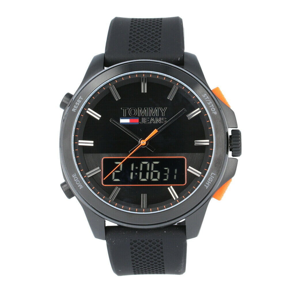 Buy Tommy Hilfiger Mens Analog Digital Silicone Strap Black Dial 46mm Watch - 1791763 in Pakistan