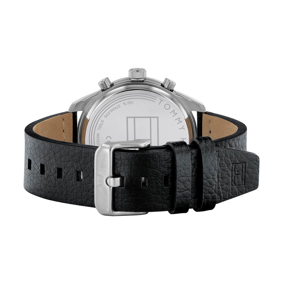 Buy Tommy Hilfiger Quartz Leather Strap Black Dial 44mm Watch for Men - 1791786 in Pakistan