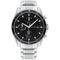 Buy Tommy Hilfiger Mens Quartz Silver Stainless Steel Black Dial 44mm Watch - 1791835 in Pakistan