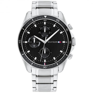 Buy Tommy Hilfiger Mens Quartz Silver Stainless Steel Black Dial 44mm Watch - 1791835 in Pakistan