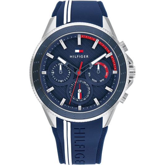 Buy Tommy Hilfiger Mens Quartz Blue Silicone Strap Blue Dial 45mm Watch - 1791859 in Pakistan