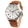 Buy Grant Sport Quartz White Dial Brown Leather Band Watch For Men in Pakistan