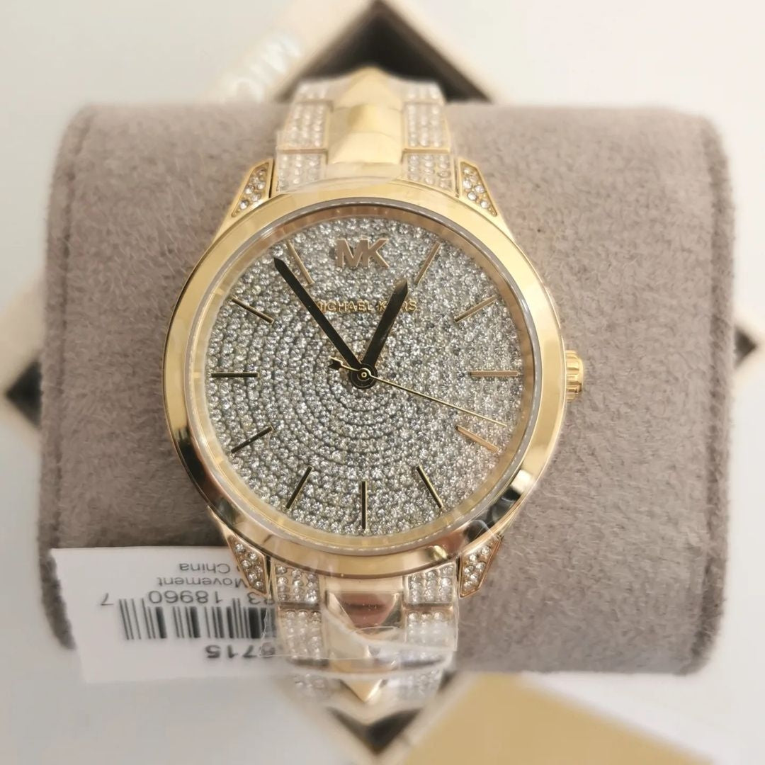 Buy Michael Kors Womens Quartz Runway Mercer Stainless Steel Gold Dial 38mm Watch - Mk6715 in Pakistan