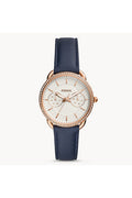 Buy Fossil Women's Quartz Blue Leather Strap Silver Dial 35mm Watch ES4394 in Pakistan