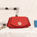 Buy Negative Apparel Snakeskin Pattern Flap Baguette Bag FD - Red in Pakistan