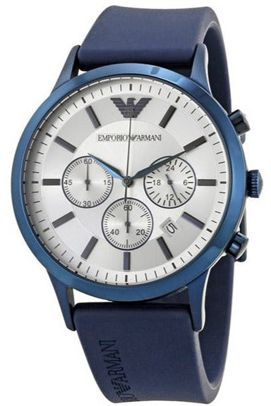 Buy Emporio Armani Men’s Chronograph Quartz Silicone Strap Silver Dial 44mm Watch AR11026 in Pakistan