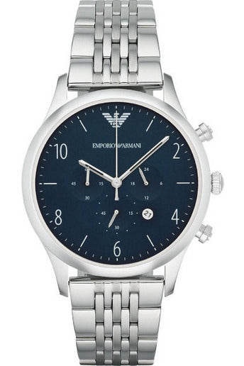 Buy Emporio Armani Men’s Chronograph Quartz Stainless Steel Blue Dial 43mm Watch AR1942 in Pakistan