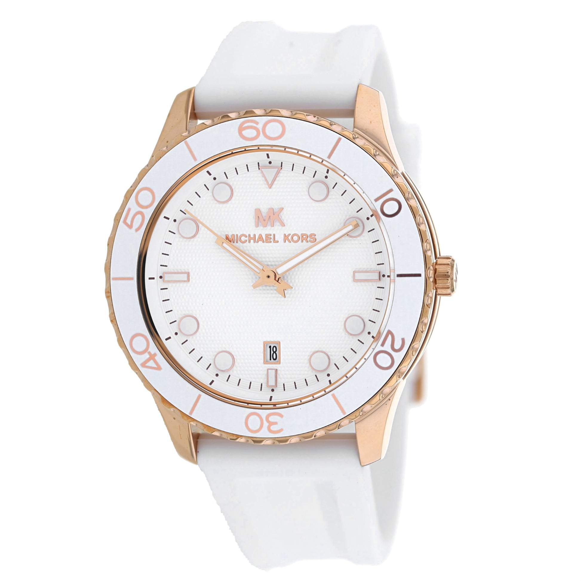 Buy Michael Kors Womens Quartz Runway White Silicone Strap White Dial 40mm Watch - Mk6853 in Pakistan