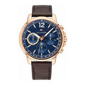Buy Tommy Hilfiger Quartz Brown Leather Strap Blue Dial 46mm Watch for Men - 1791532 in Pakistan