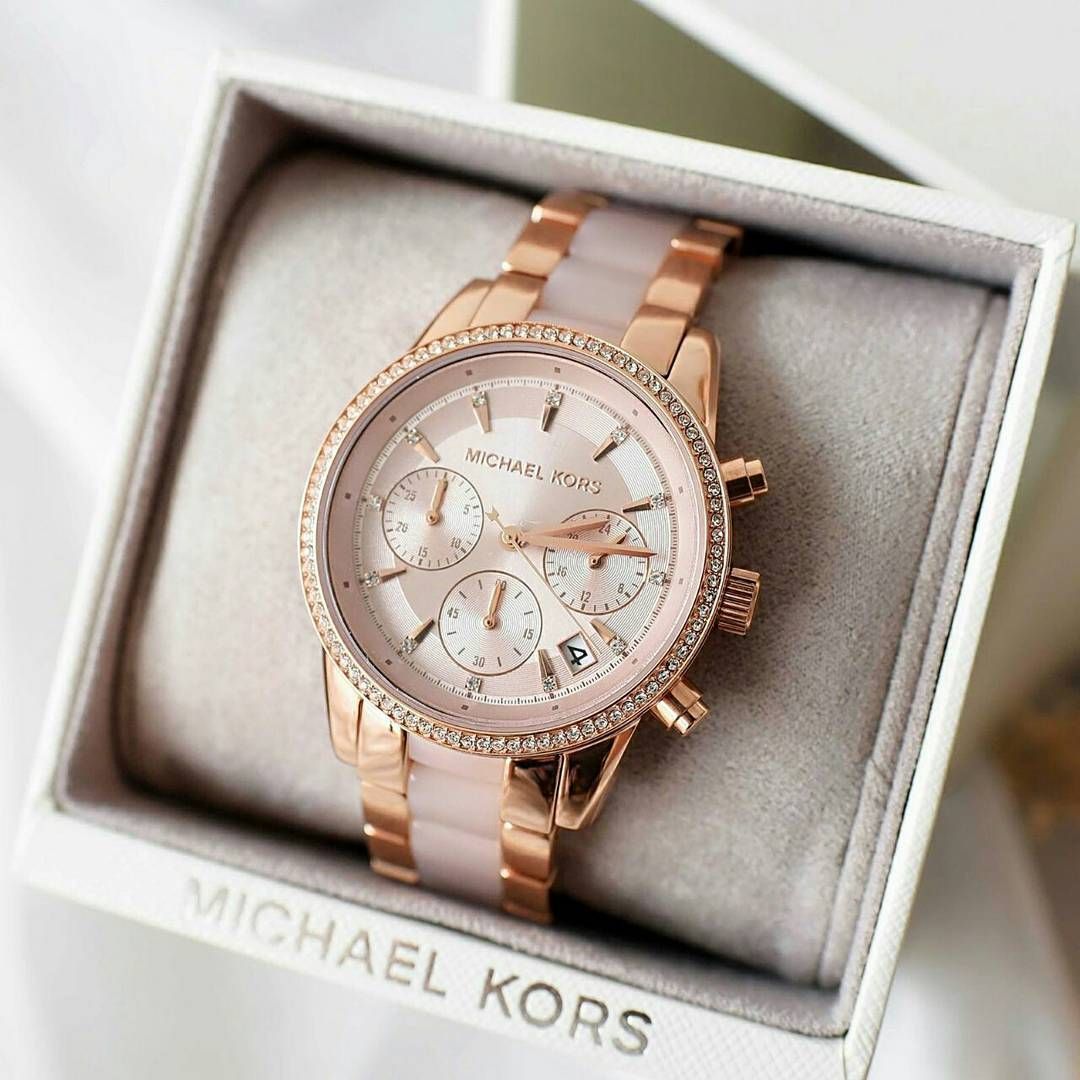 Buy Michael Kors Womens Quartz Ritz Stainless Steel Rose Gold Dial 37mm Watch - Mk6307 in Pakistan