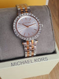 Buy Michael Kors Womens Quartz Darci Two Tone Diamonds Stainless Steel Silver Dial 35mm Watch - Mk4515 in Pakistan