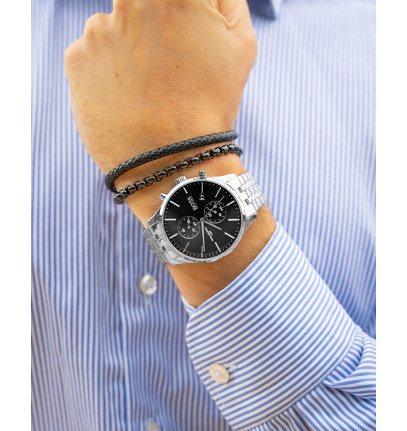 Buy Hugo Boss Mens Quartz Associate Stainless Steel Black Dial 42mm Watch - 1513869 in Pakistan