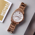 Buy Michael Kors Womens Quartz Whitney Rose Gold Stainless Steel White Dial 38mm Watch - Mk6694 in Pakistan