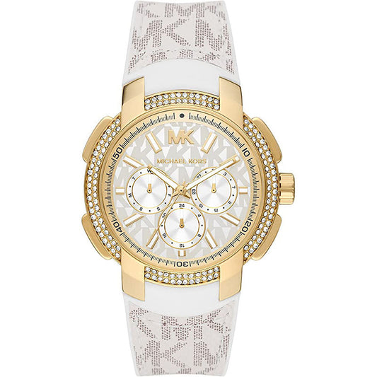 Buy Michael Kors Womens Quartz Sidney White Silicone Strap White Dial 42mm Watch - Mk7221 in Pakistan