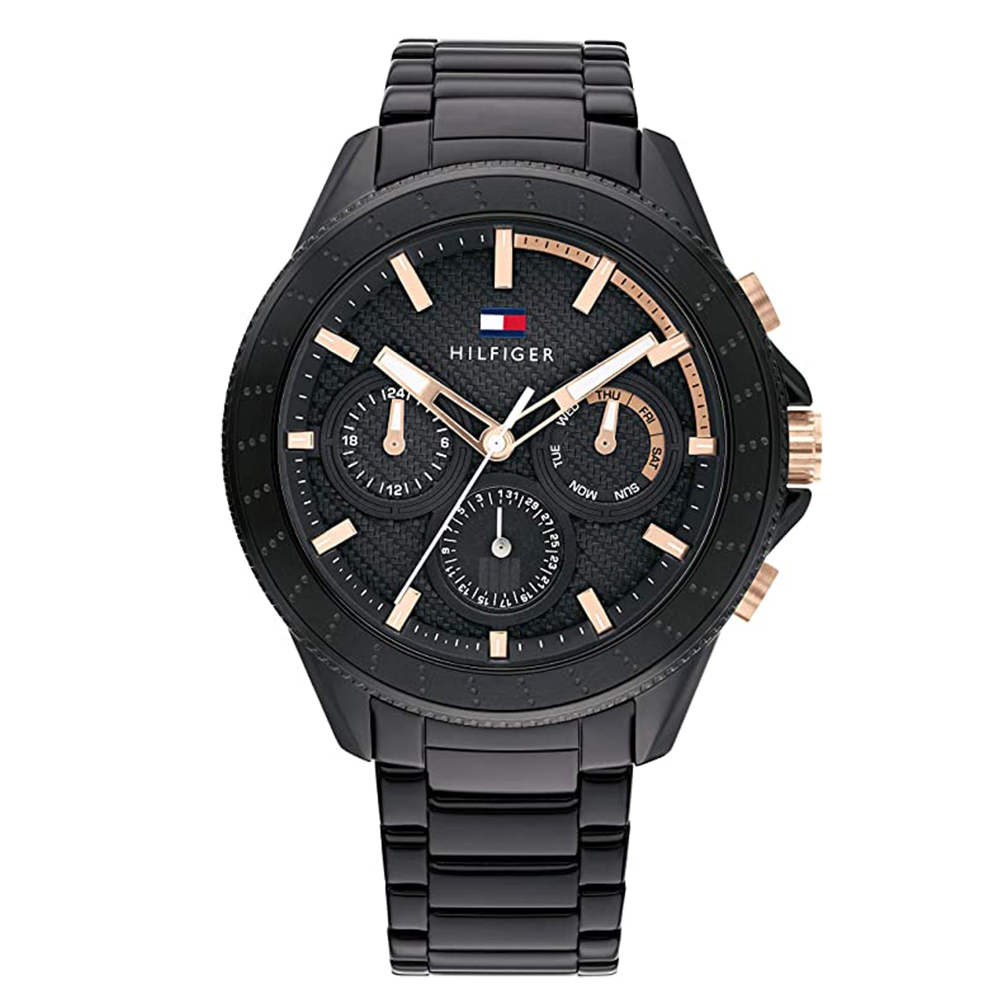 Buy Tommy Hilfiger Quartz Black Stainless Steel Black Dial 44mm Watch for Men - 1791858 in Pakistan