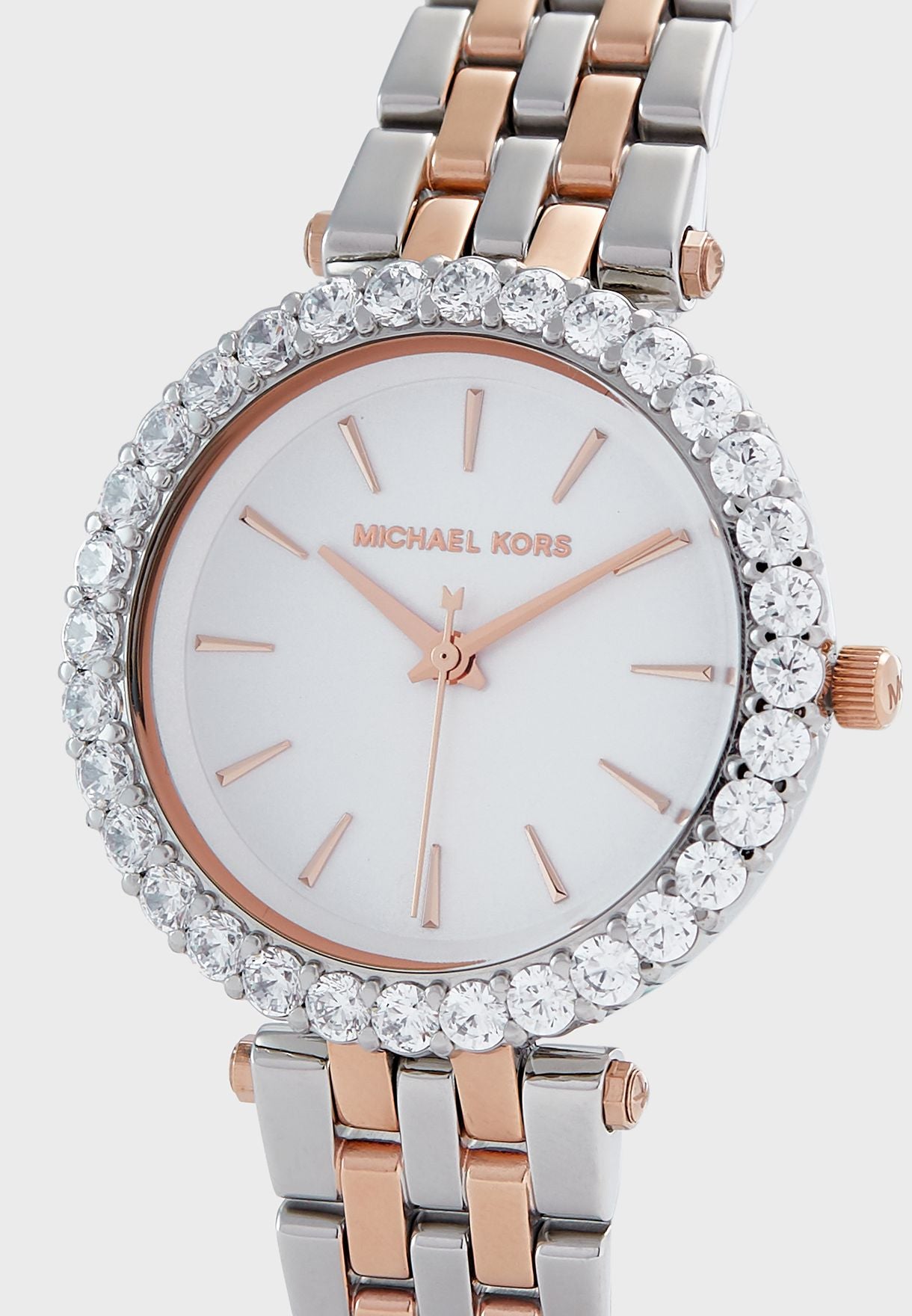 Buy Michael Kors Womens Quartz Darci Two Tone Diamonds Stainless Steel Silver Dial 35mm Watch - Mk4515 in Pakistan