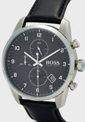 Buy Hugo Boss Quartz Black Leather Strap Black Dial 44mm Watch for Men - 1513782 in Pakistan
