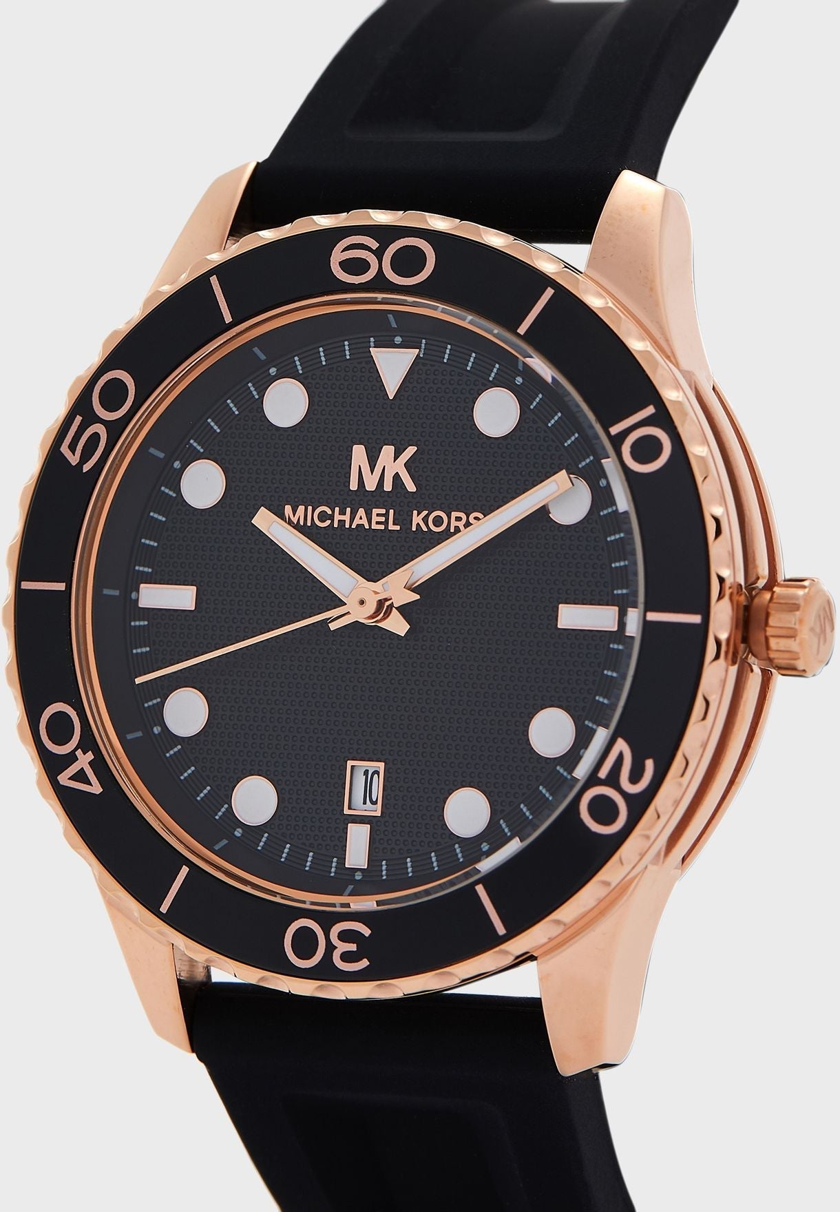 Buy Michael Kors Womens Quartz Runway Silicone Strap Black Dial 40mm Watch - Mk6852 in Pakistan