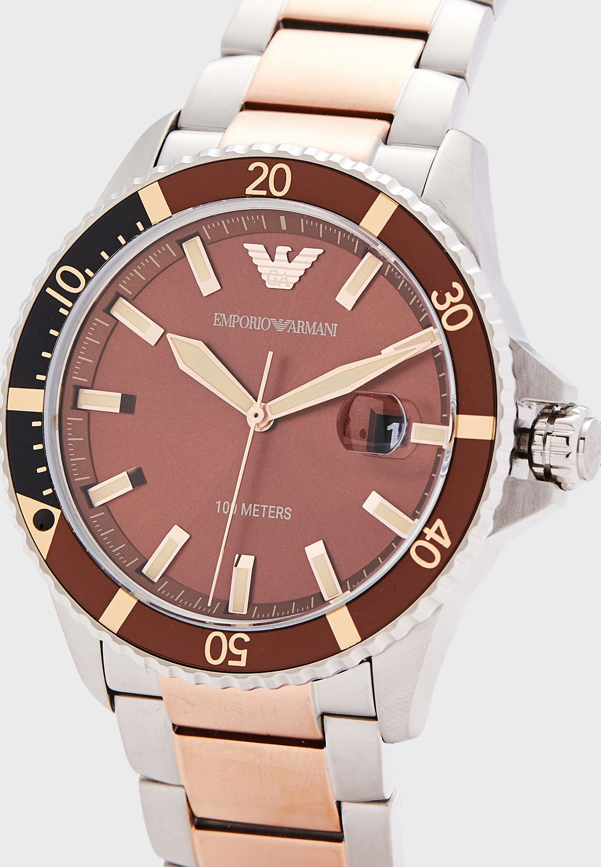 Buy Emporio Armani Quartz Stainless Steel Brown Dial 42mm Watch for Men - Ar11340 in Pakistan