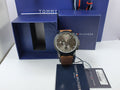 Buy Tommy Hilfiger Mens Quartz Brown Leather Strap Grey Dial 46mm Watch - 1791799 in Pakistan