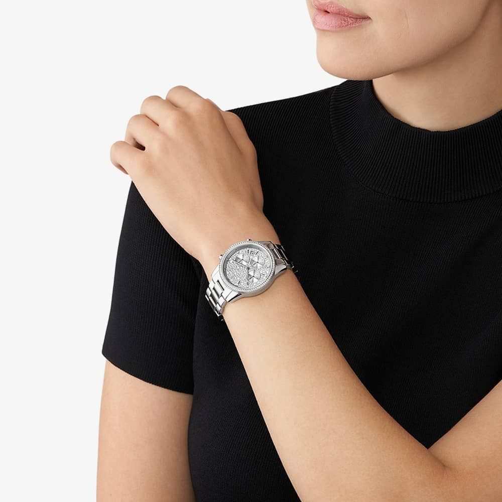 Buy Michael Kors Womens Quartz Ritz Silver Stainless Steel White Dial 37mm Watch - Mk6428 in Pakistan