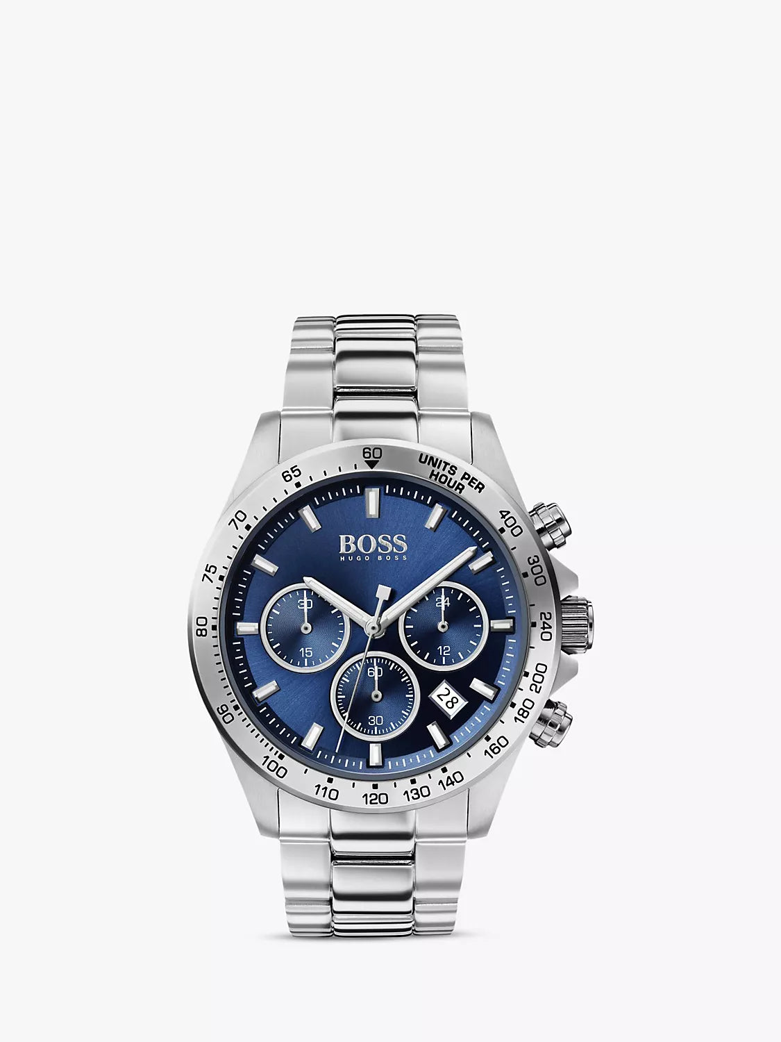 Buy Hugo Boss Mens Chronograph Hero Sport Stainless Steel Blue Dial 45mm Watch - 1513755 in Pakistan