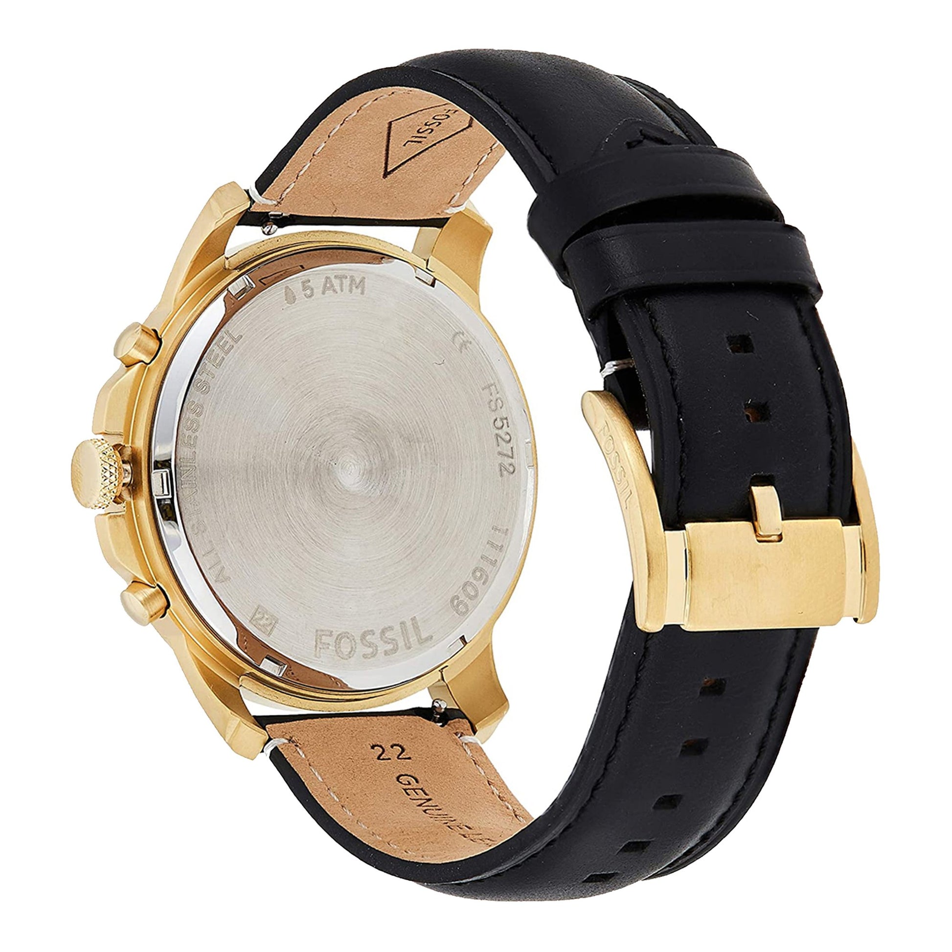 Buy Men's Chronograph Quartz Leather Strap Off White Dial 44Mm Watch in Pakistan