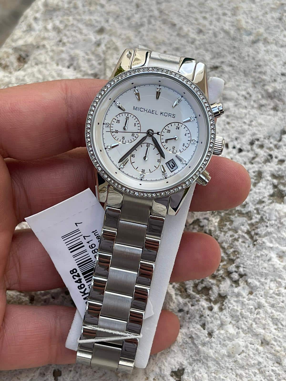 Buy Michael Kors Womens Quartz Ritz Silver Stainless Steel White Dial 37mm Watch - Mk6428 in Pakistan