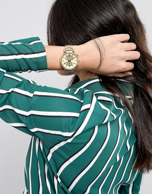 Buy Michael Kors Womens Quartz Chronograph Stainless Steel Gold Dial 39mm Watch - Mk6559 in Pakistan