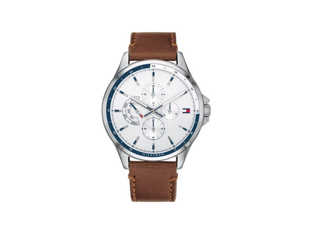 Buy Tommy Hilfiger Quartz Leather Strap White Dial 44mm for Men Watch - 1791614 in Pakistan